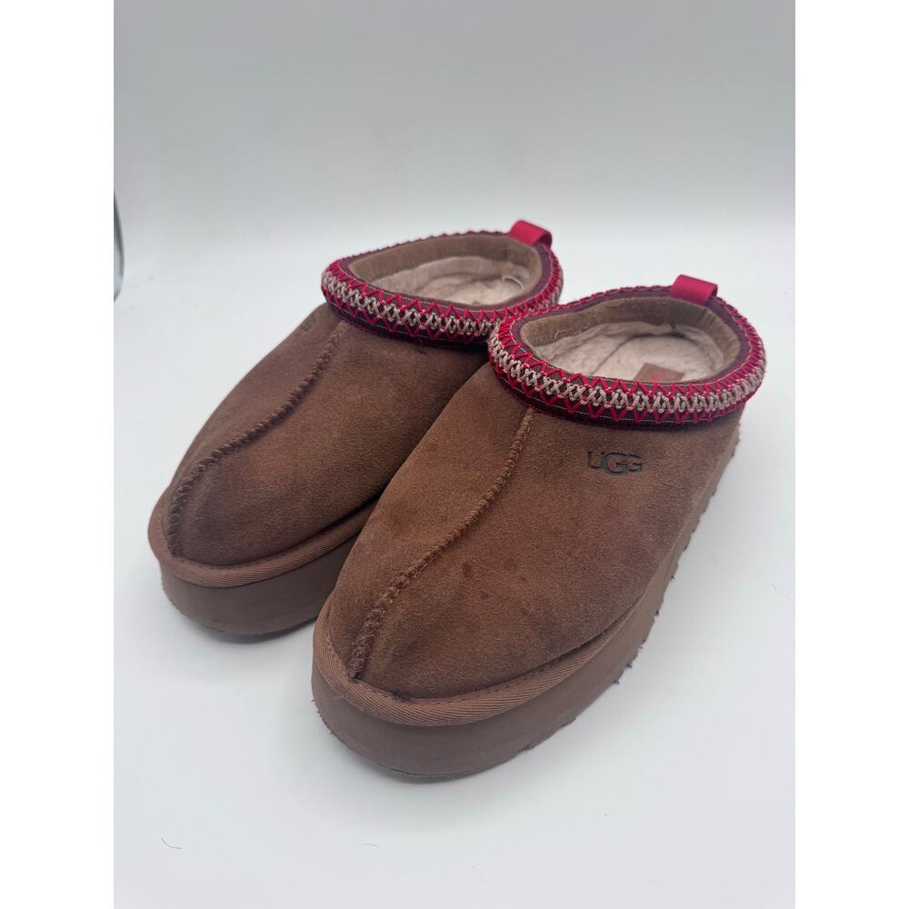 UGG Tasman Tazz slipper chestnut suede platform womens size 8